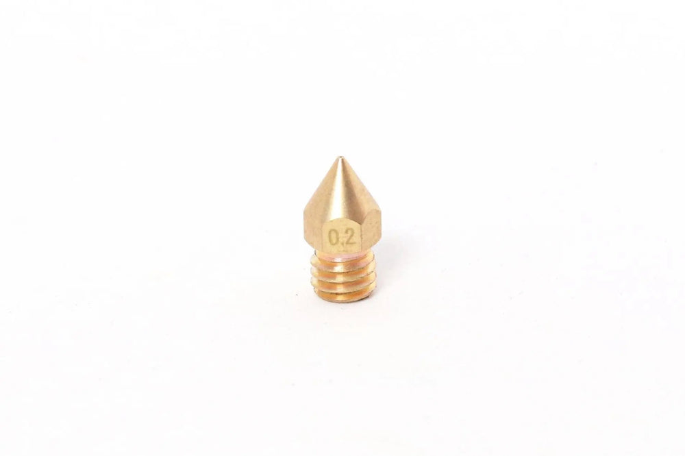MK8 Brass Nozzle 1.75mm-0.2mm (5mm Thread Length) (5 Pack)