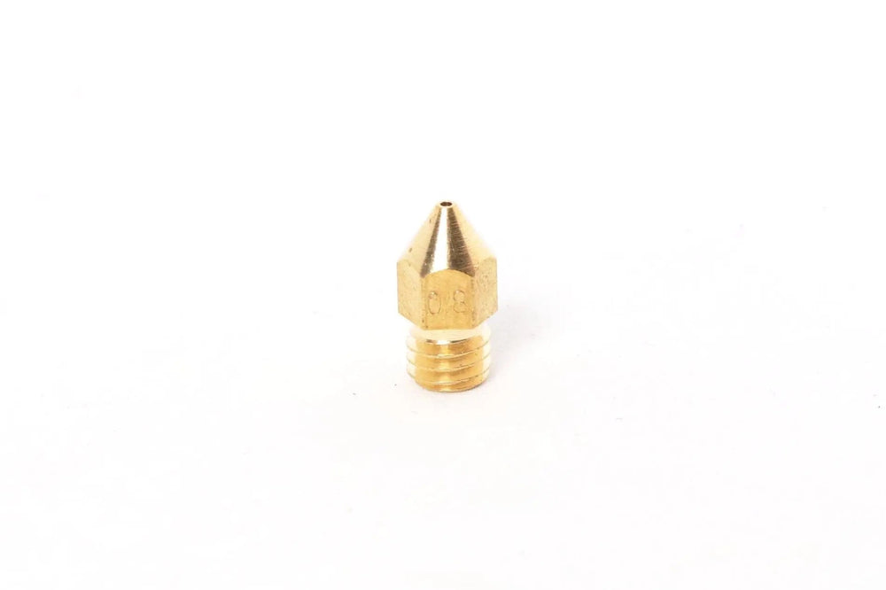 MK8 Brass Nozzle 1.75mm-0.8mm (5mm Thread Length) (5 Pack)