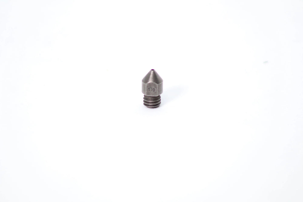 Boquilla de acero endurecido MK8 1,75 mm-1,0 mm (longitud de rosca de 5 mm)