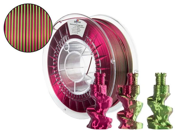Magenta Blossom - Spectrum PLA Magic SILK Filament - 1.75mm, 1kg Spectrum Filaments