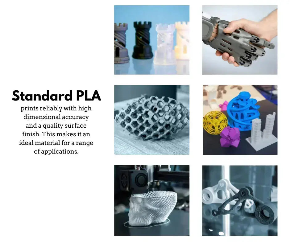 Grey - Standard Flexible PLA Filament - 1.75mm, 1kg 3D Printing Canada