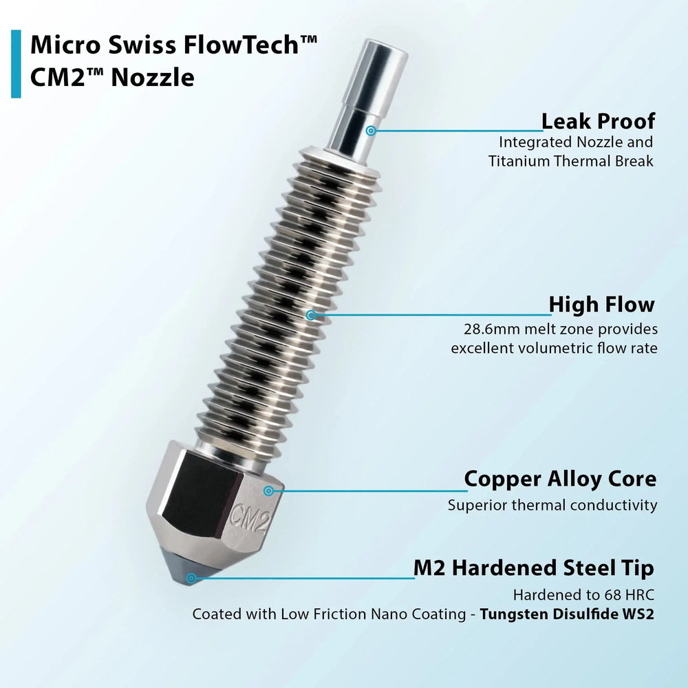 Boquilla Micro Swiss CM2™ para Hotend FlowTech™ - 0,8 mm