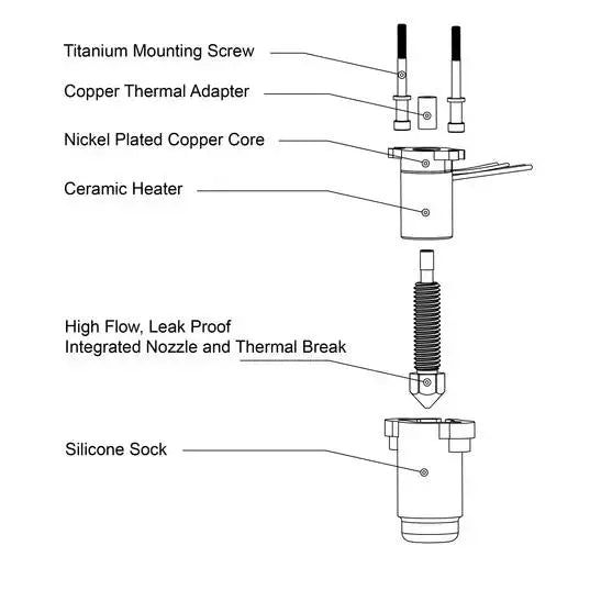 Micro Swiss FlowTech™ Hotend for Creality K1 / K1C / K1 Max Micro Swiss