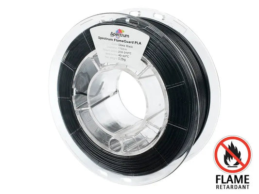 Midnight Black - Spectrum FlameGuard PLA Filament - 1.75mm, 1kg