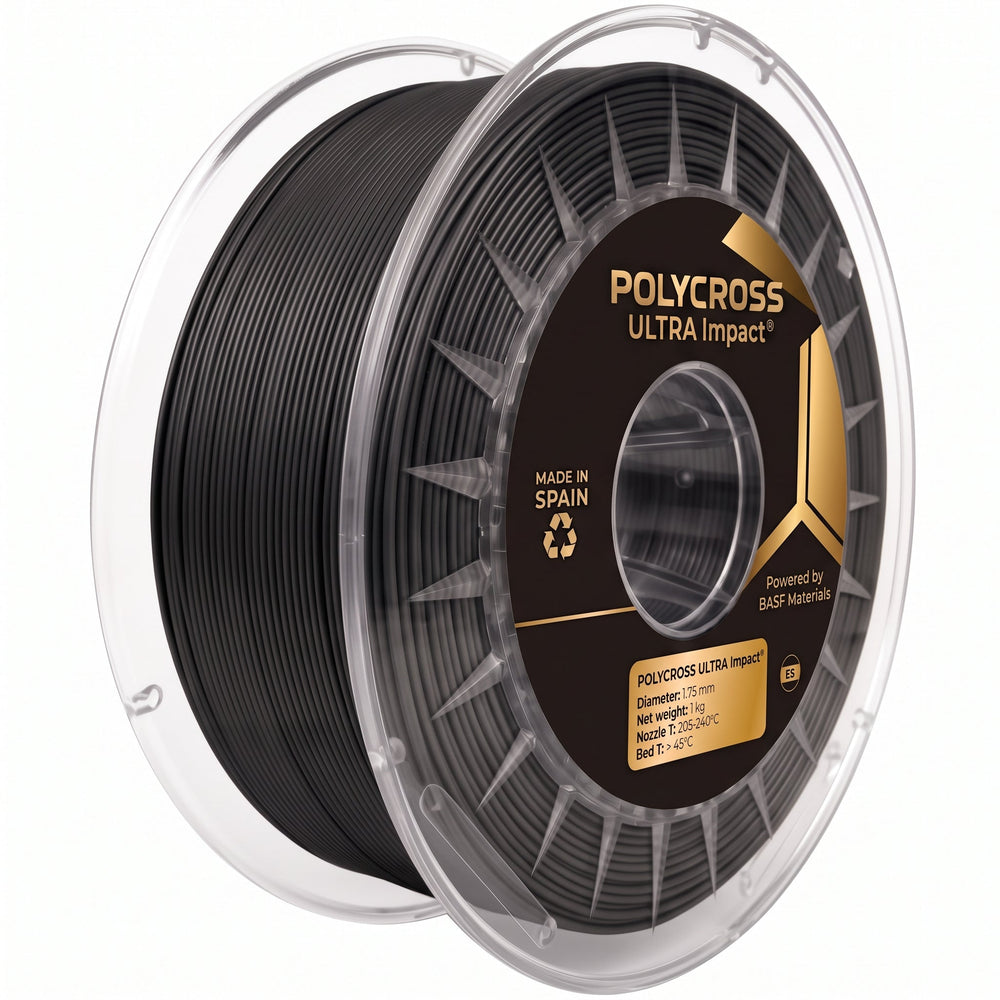 Black - Sakata Polycross Ultra Impact PLA Filament - 1.75mm, 1kg Sakata