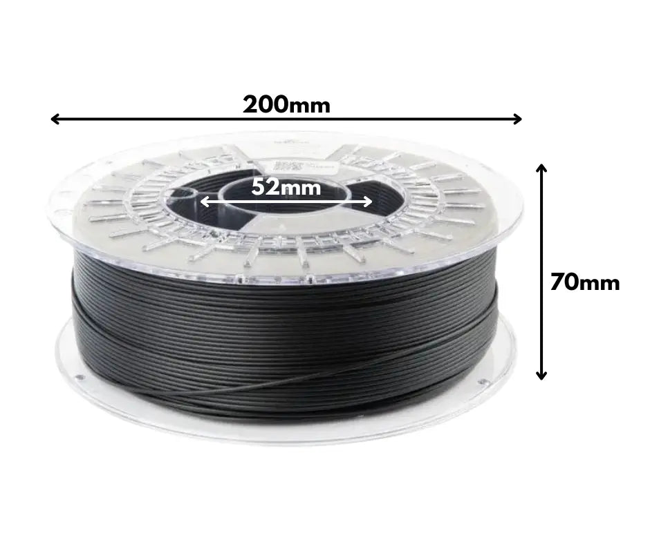 Obsidian Black - Spectrum PET-G HT100 Filament - 1.75mm, 0.5kg Spectrum Filaments