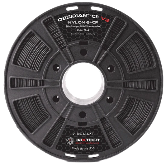 Negro - Filamento de nailon 3DXTech Obsidian™ PA6+CF de 1,75 mm - 1 kg