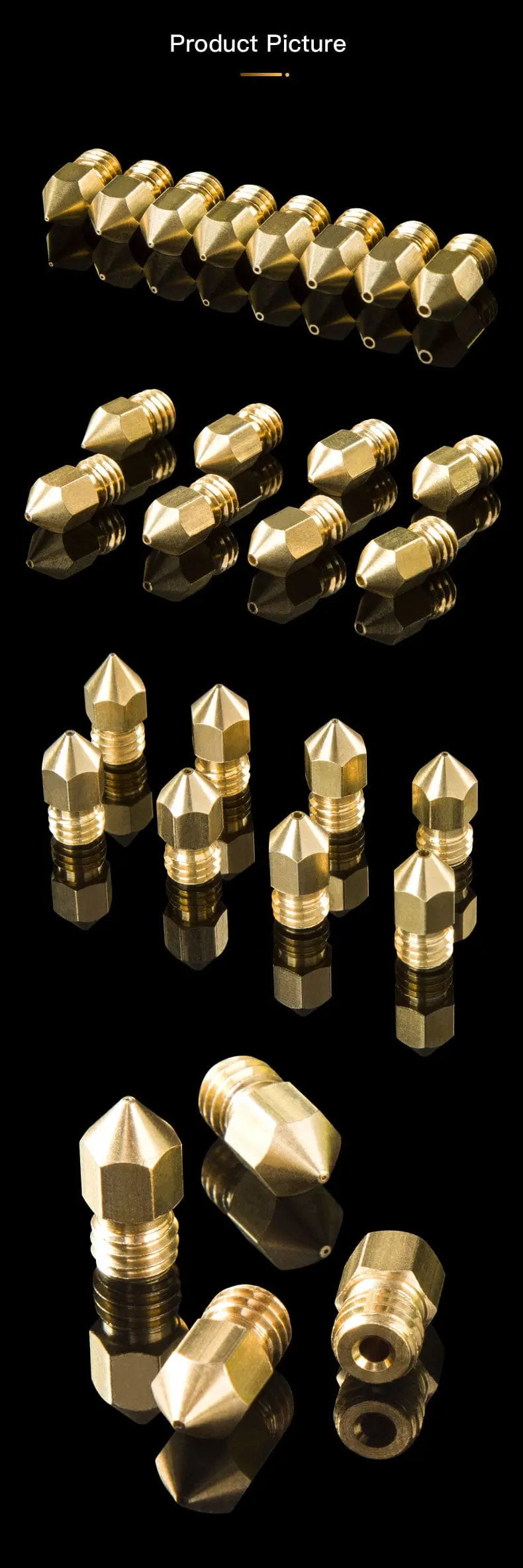 Boquilla Creality Brass MK8 oficial de 1.75 mm-0.2 mm