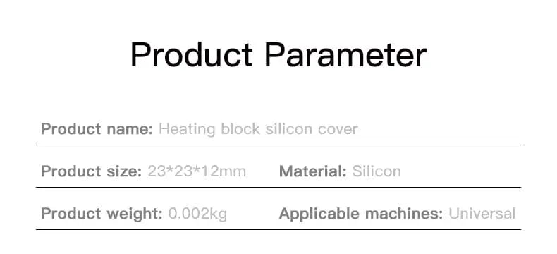Official Creality MK7 MK8 MK9 Heater Block  Silicone Cover