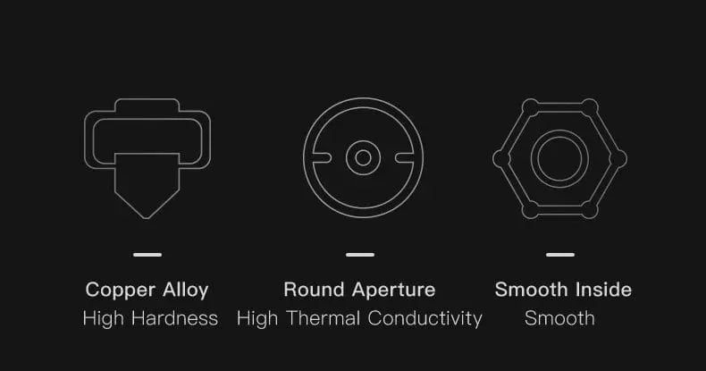 Kit oficial de boquillas de aleación de cobre chapado Creality MK8 de 1,75 mm