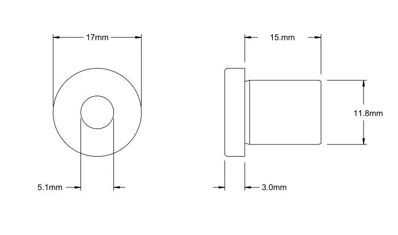 Guía para machuelos OpenBuilds de 5,1 mm de diámetro para machuelos de 5,0 mm