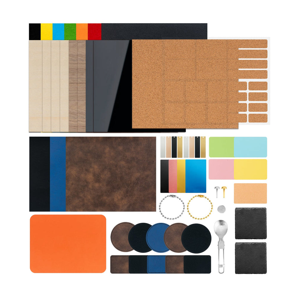 Kit de exploración de materiales para láser xTool (111 unidades)