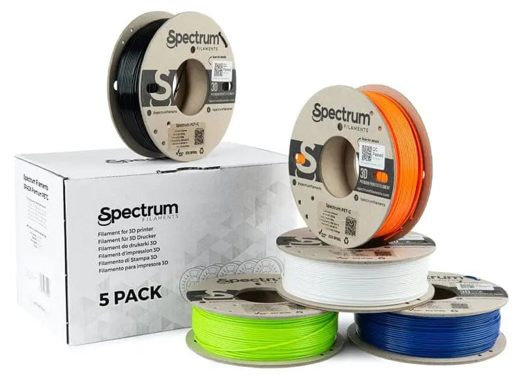 Pack múltiple PETG Premium - Filamento PETG Premium Spectrum - 1.75mm, 5x 0.25kg