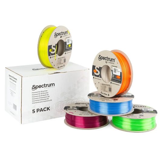 PLA Crystal Multi Pack - Spectrum PLA Crystal Filament - 1.75mm, 5x 0.25kg