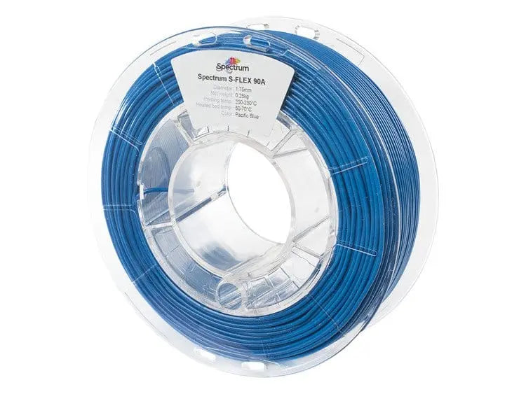 Azul Pacífico - Filamento Spectrum S-Flex 90A de 1,75 mm - 0,25 kg