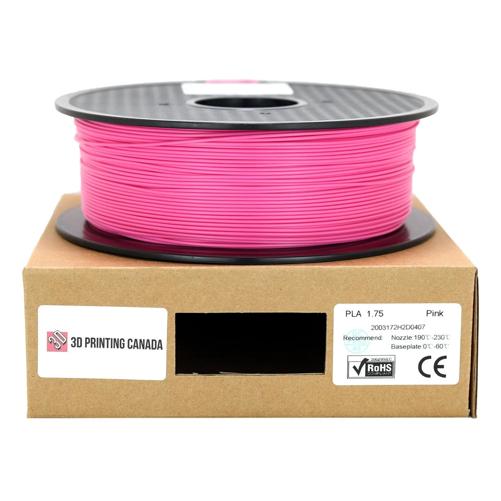 Pink Filliment Pink - Standard PLA Filament - 1.75mm, 1kg - 3D Printing Canada