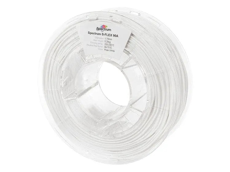 Polar White - Filamento Spectrum S-Flex 90A - 1,75 mm, 0,25 kg