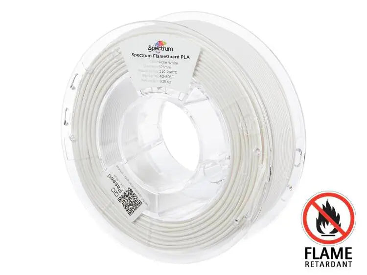 Polar White - Spectrum FlameGuard PLA Filament - 1.75mm, 1kg Spectrum Filaments