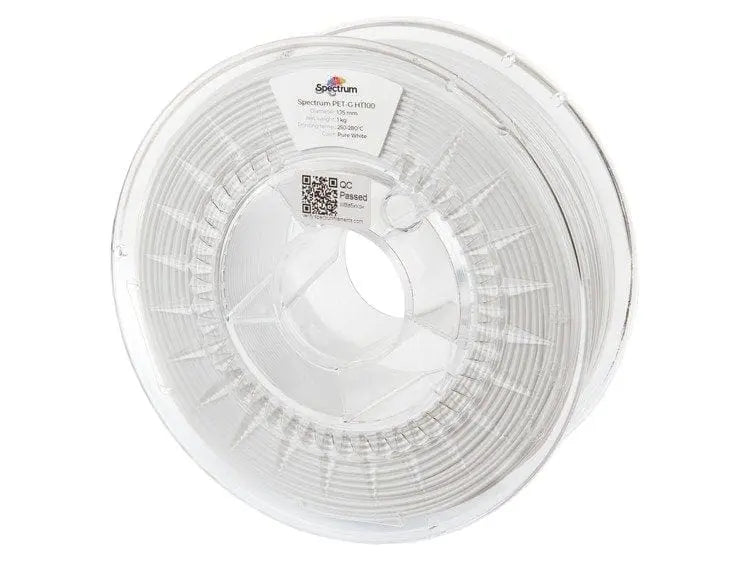 Blanco puro - Filamento Spectrum PET-G HT100 de 1,75 mm - 1 kg