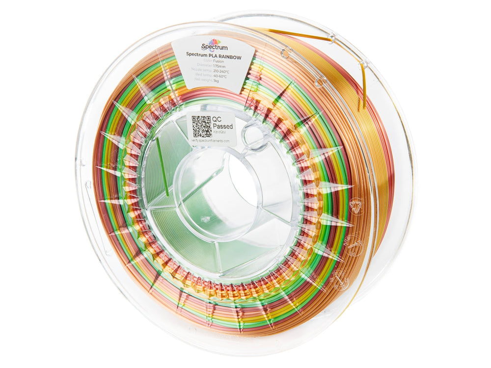 Fusion - Spectrum PLA Rainbow SILK Filament - 1.75mm, 1kg Spectrum Filaments