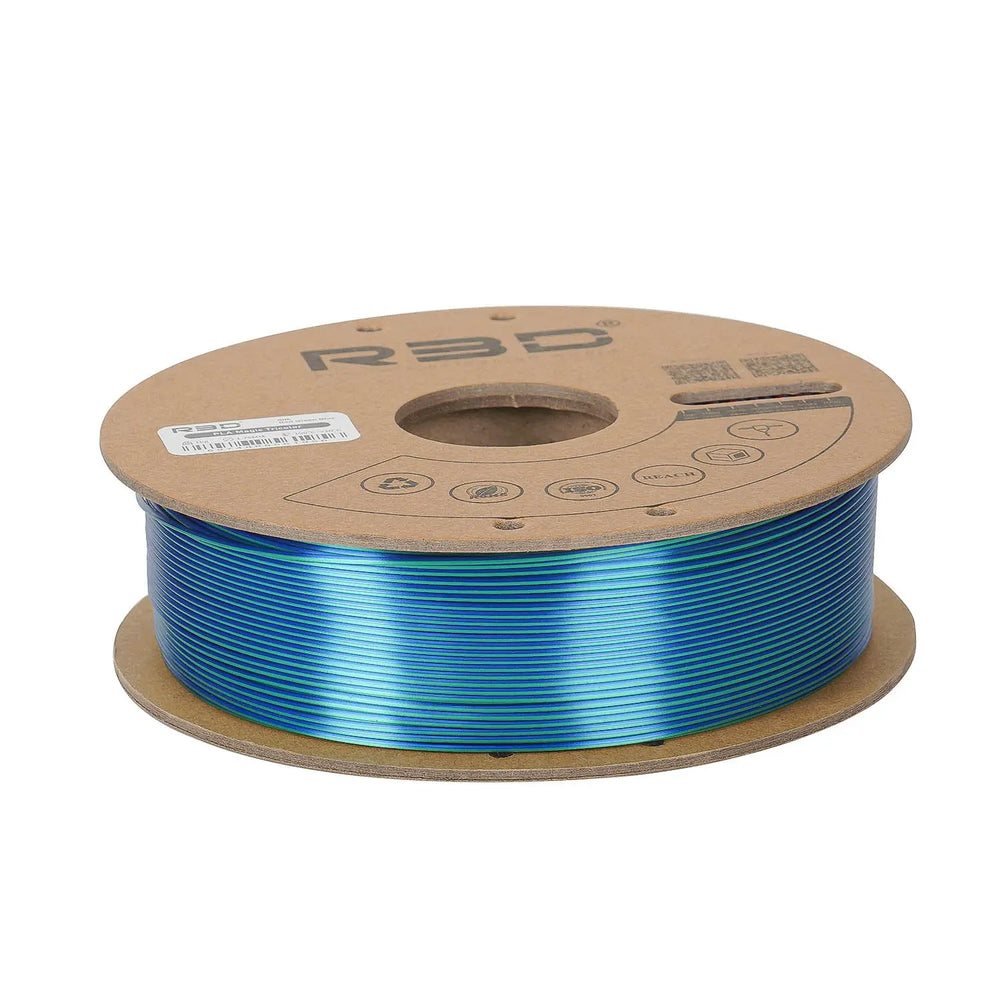 Red/Green/Blue - R3D Tri Colour Silk Magic PLA Filament - 1.75mm, 1kg R3D