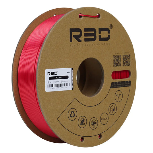 Red - R3D Silk PLA Filament - 1.75mm, 1kg