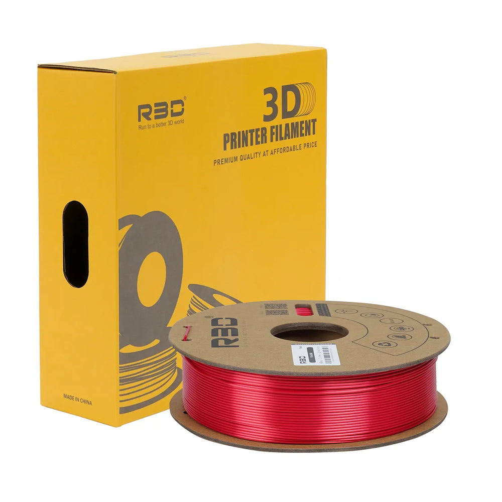 Red - R3D Silk PLA Filament - 1.75mm, 1kg R3D