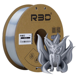 Silver - R3D Silk PLA Filament - 1.75mm, 1kg