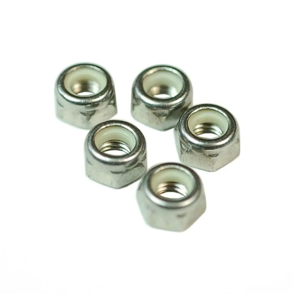 Tuercas hexagonales Nyloc de rosca métrica de acero inoxidable (pack de 10)