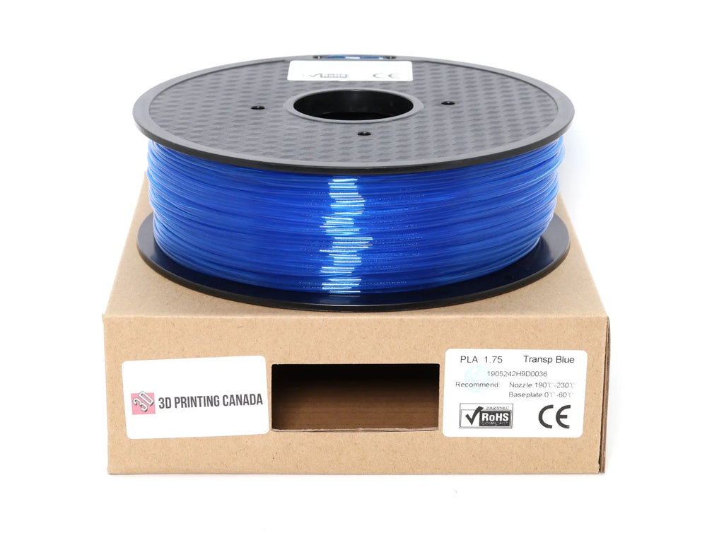 Transparent Blue - Standard PLA Filament - 1.75mm, 1kg
