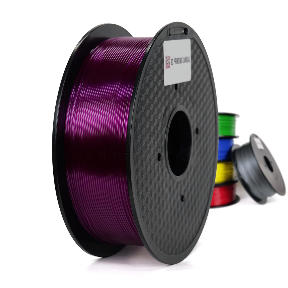 Púrpura transparente: filamento PETG estándar - 1,75 mm, 1 kg