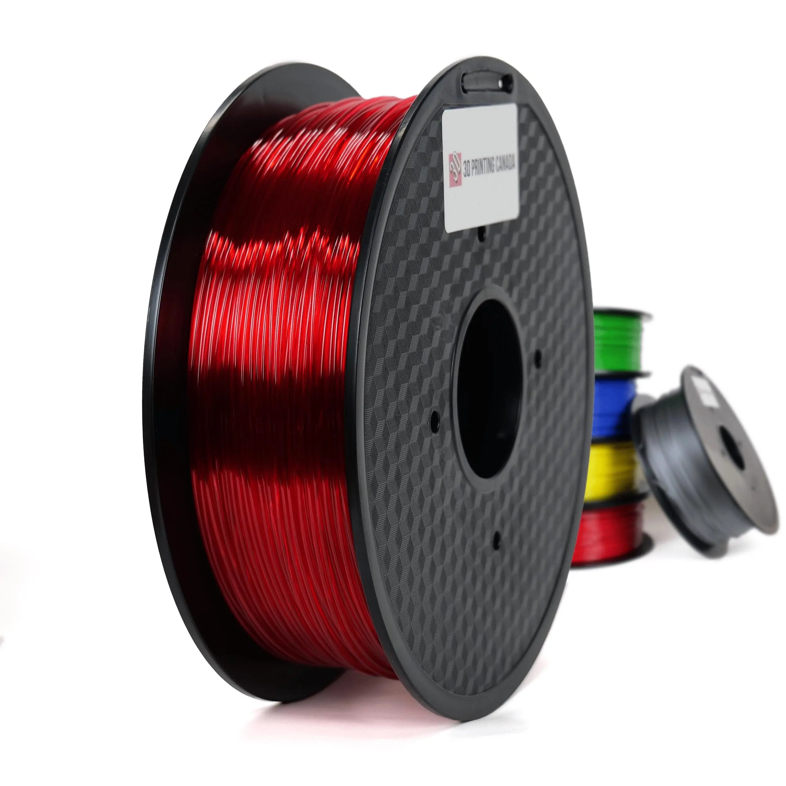 Transparent Red - Standard PETG Filament - 1.75mm, 1kg - 3D Printing USA