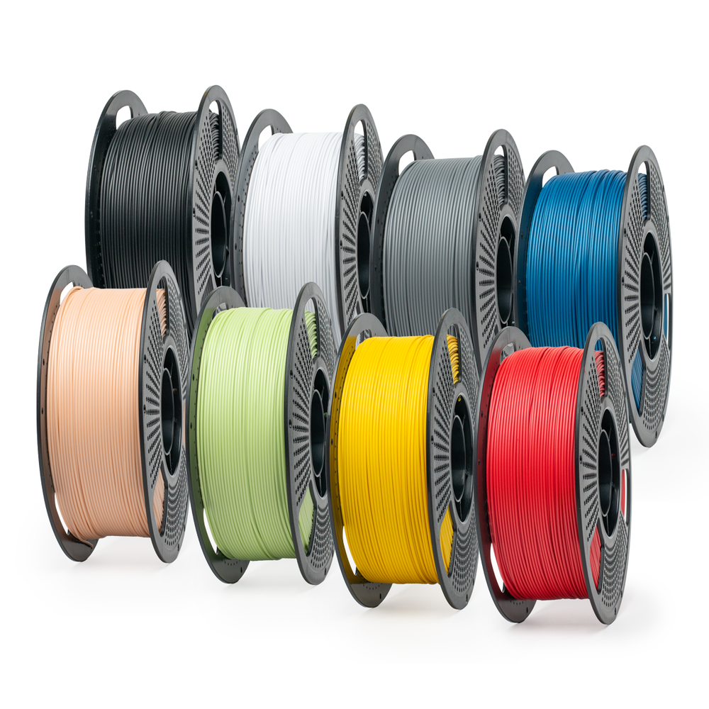 Matte Multi Colour Pack - Unveil Form Matte PLA Filament 8-Pack (8 × 1kg), With Spools - 1.75mm Unveil Form