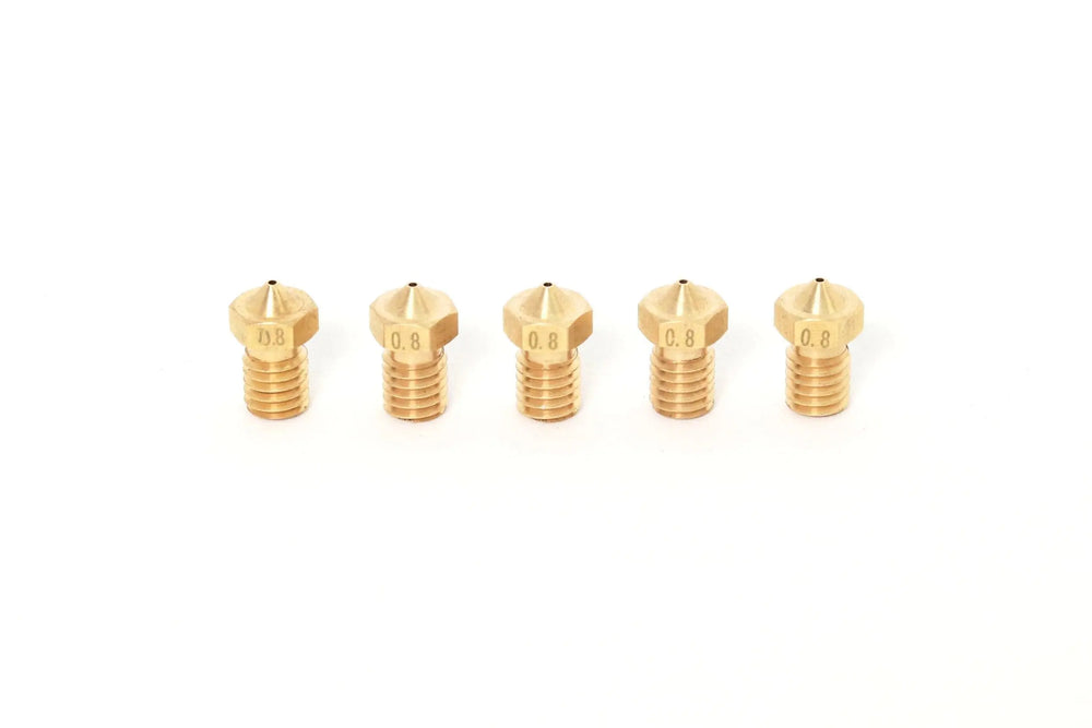 Boquilla de latón para clon V6 E3D 1,75 mm-0,8 mm (pack de 5)