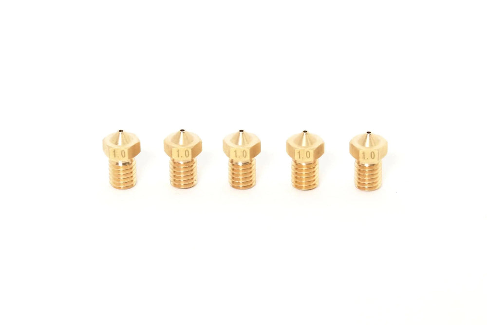 V6 E3D Clone Brass Nozzle 1.75mm-1.0mm (5 Pack)