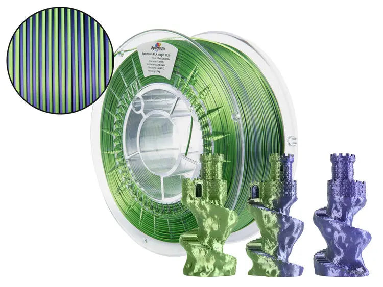 Vivid Lavender - Spectrum PLA Magic SILK Filament - 1.75mm, 1kg Spectrum Filaments