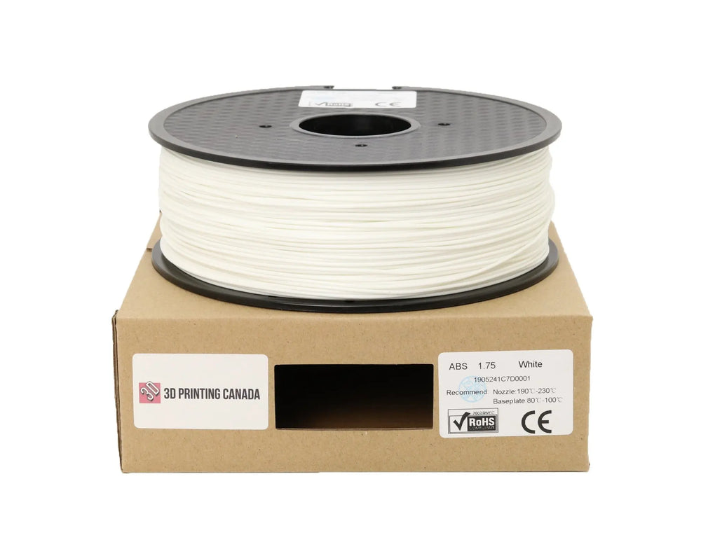 White - Standard ABS Filament - 1.75mm, 1kg