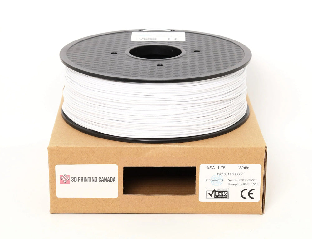 White - Standard ASA Filament - 1.75mm, 1kg