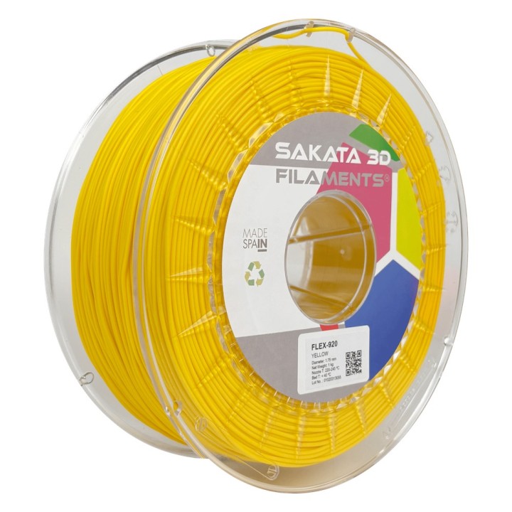FleX-920 Yellow Flexible Filament 1kg - Sakata 3D