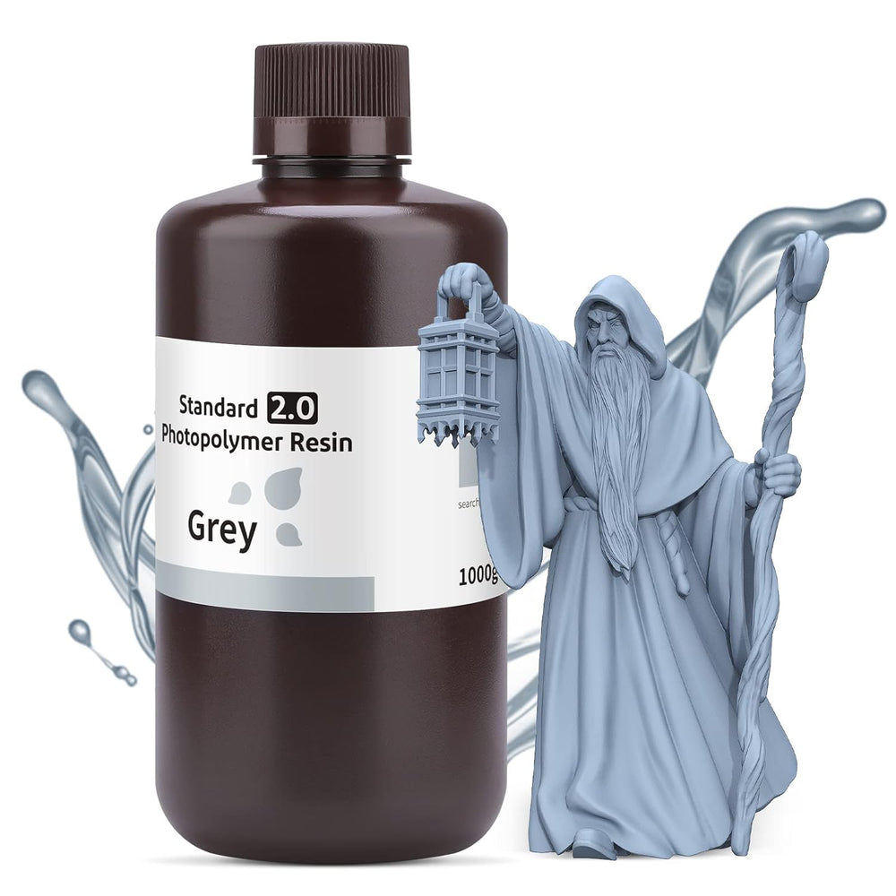 ELEGOO Standard 2.0 Resin 1000G - Grey 3D Printing Canada