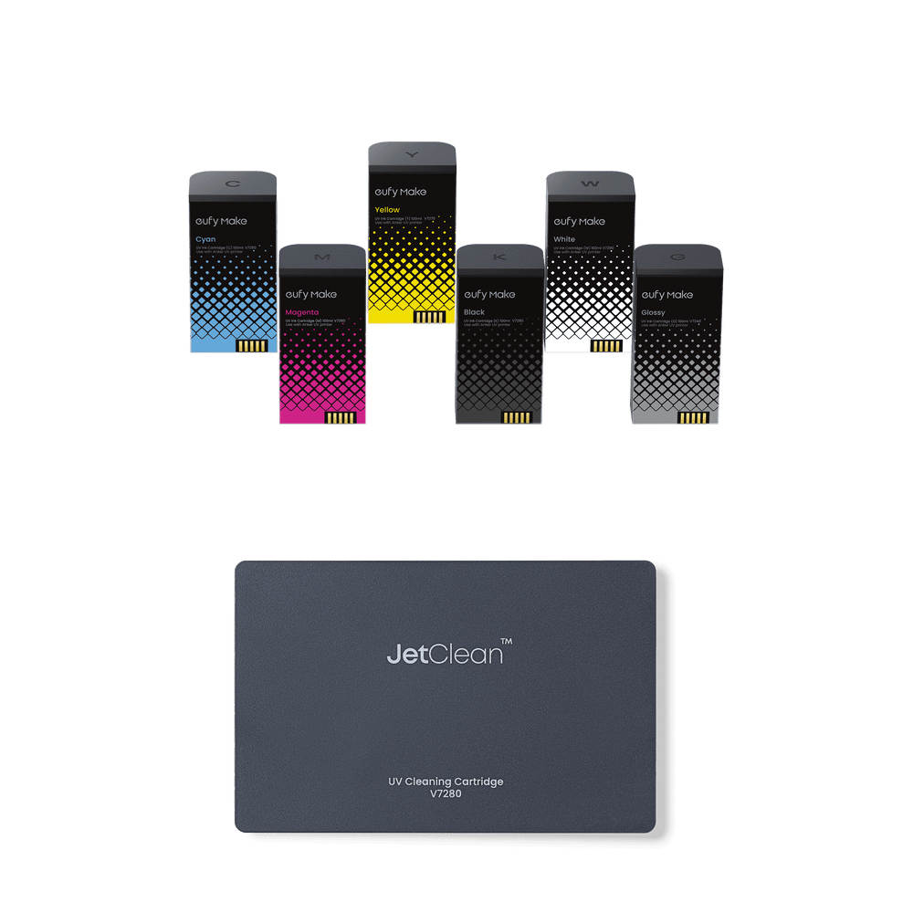 eufyMake Ink and Cleaning Cartridge Kit for E1 UV Printer (full set) eufyMake