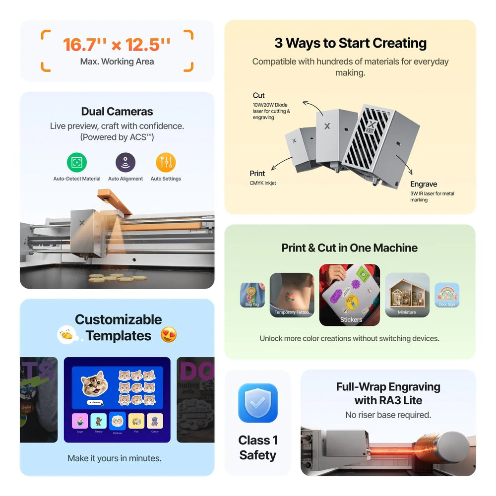 xTool M2 Color Craft Laser Cutter & Engraver xTool