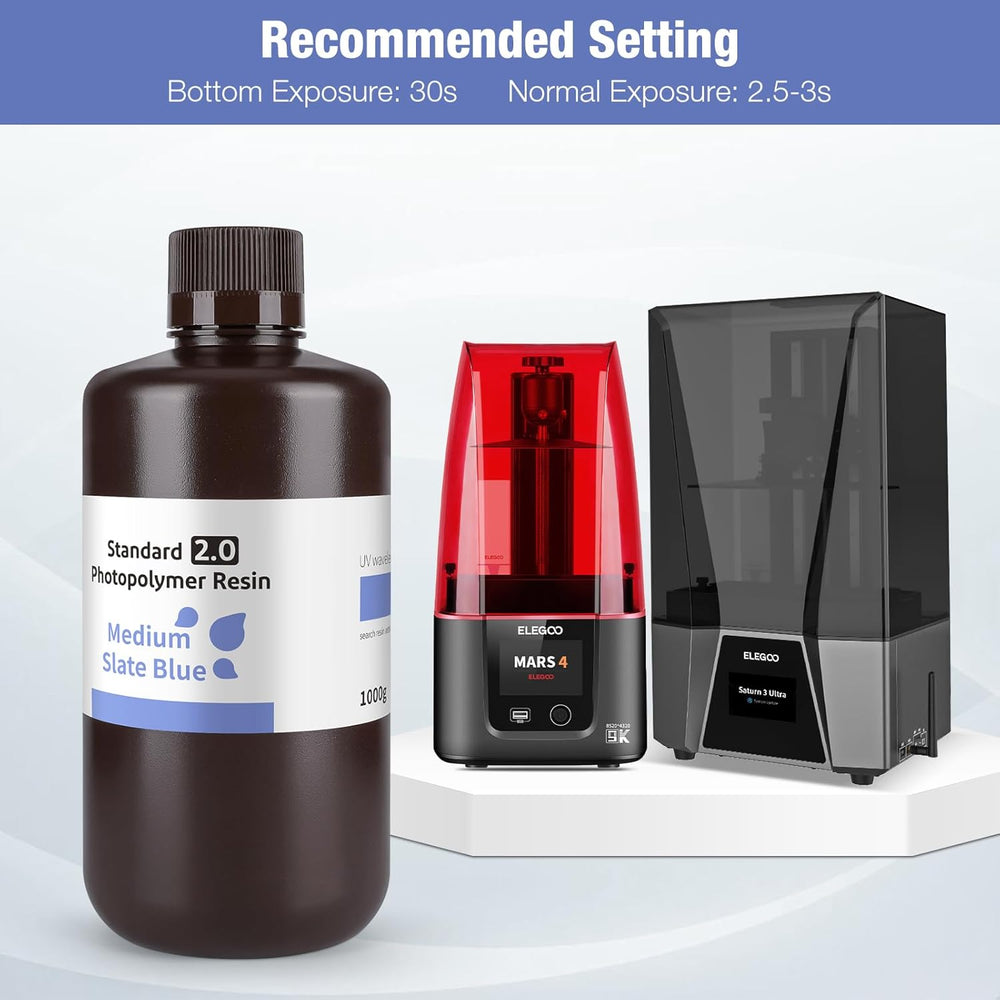 ELEGOO Standard 2.0 Resin 1000G - Medium Slate Blue ELEGOO