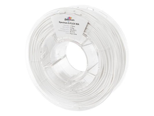 Blanco polar - Filamento Spectrum S-Flex 90A de 1,75 mm - 0,25 kg