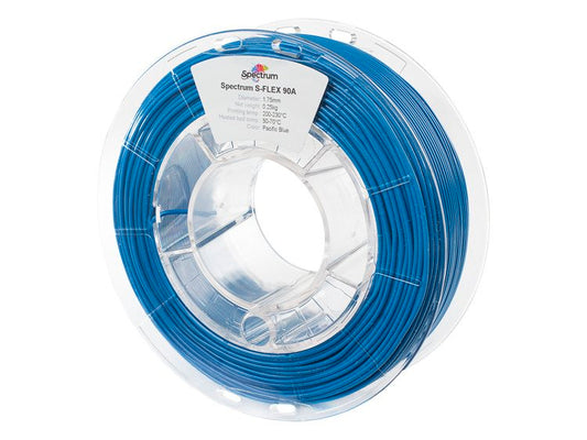 Azul Pacífico - Filamento Spectrum S-Flex 90A de 1,75 mm - 0,25 kg