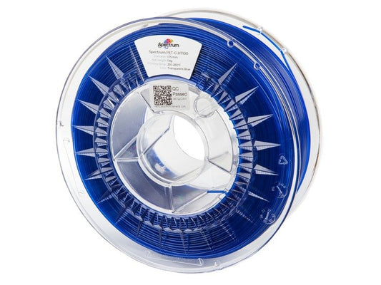 Transparent Blue - 1.75mm Spectrum PET-G HT100 Filament - 1 kg