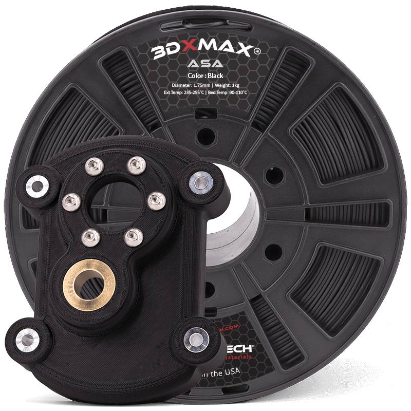 Black - 1.75mm 3DXTech 3DXMAX® ASA Filament - 1 kg