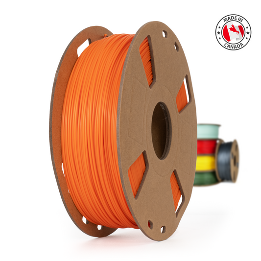 Naranja - Filamento PLA+ de fabricación canadiense - 1,75 mm, 1 kg 