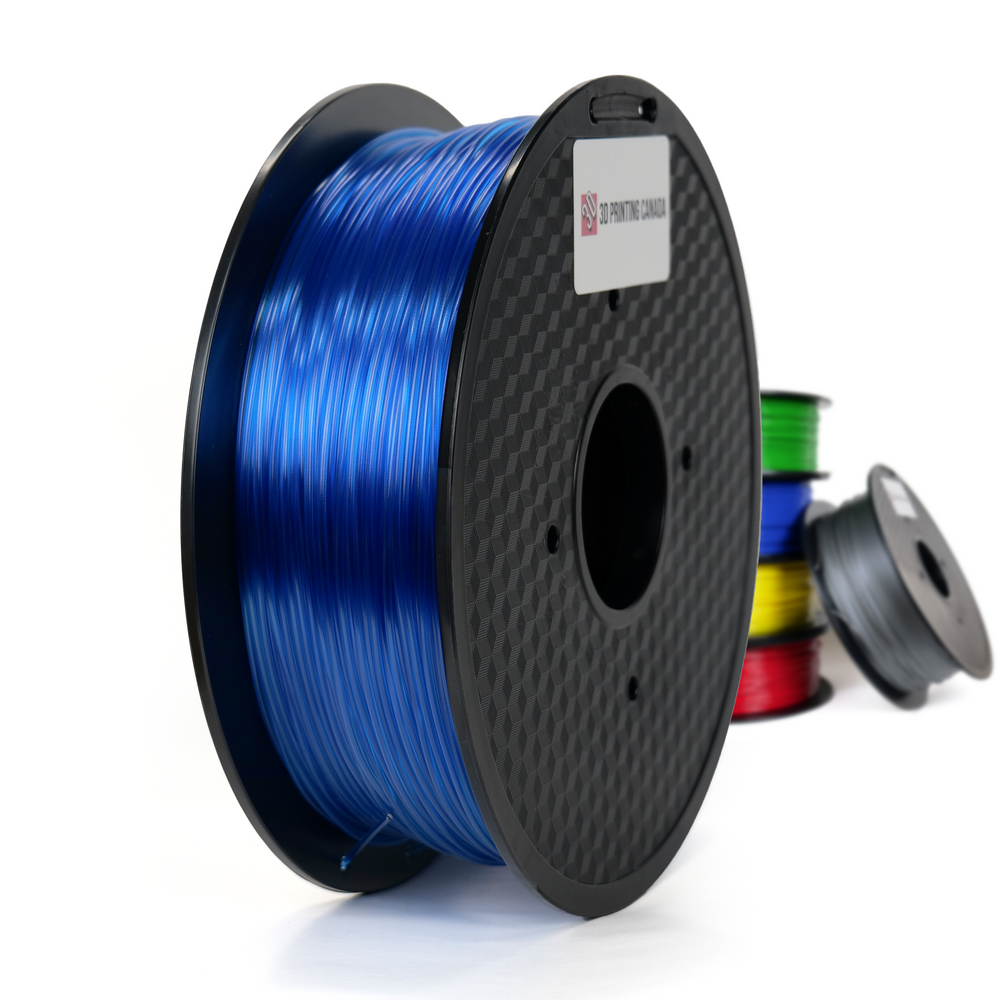 Transparent Blue - Standard PETG Filament - 1.75mm, 1kg