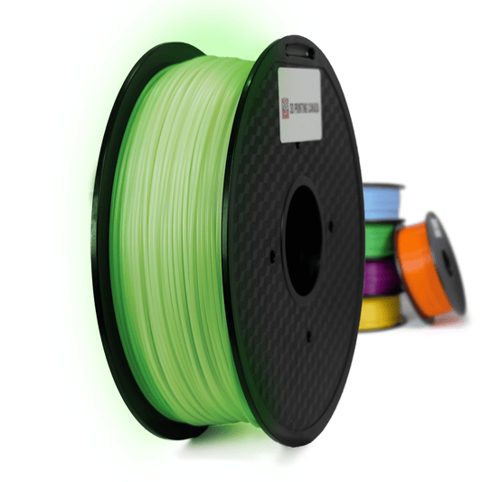 Resplandor en la oscuridad - Verde - Filamento PLA estándar - 1,75 mm, 1 kg 